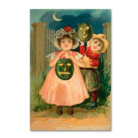 Vintage Apple Collection 'Halloween Black Jack O Lantern' Canvas Art,12x19